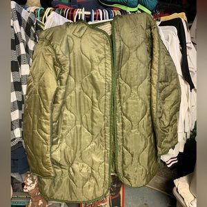Vintage 70s military jacket puffer basic liner
